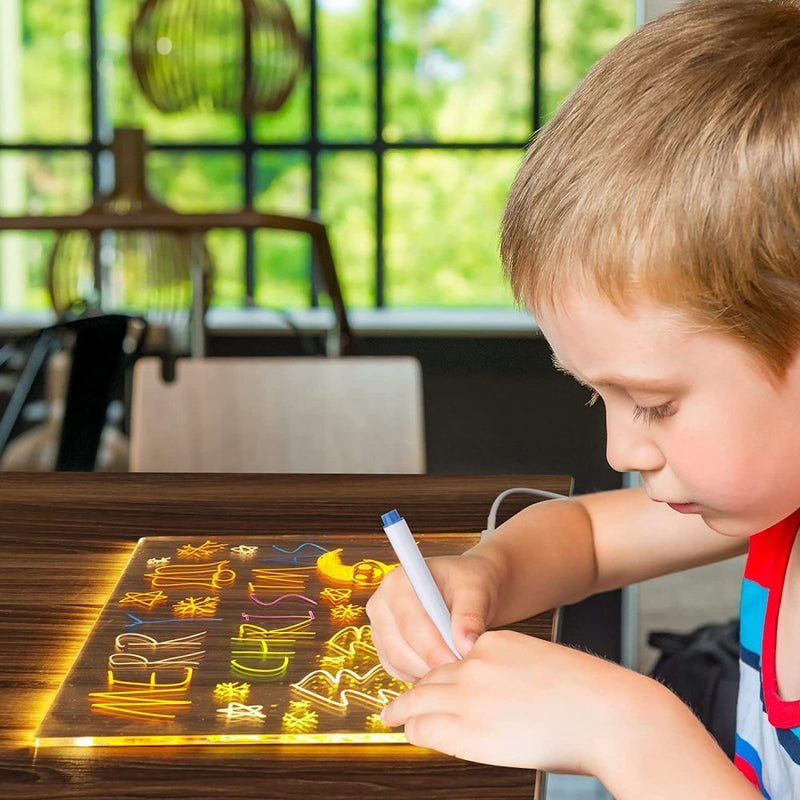 Erasable LED Drawing Board With 12 Pens