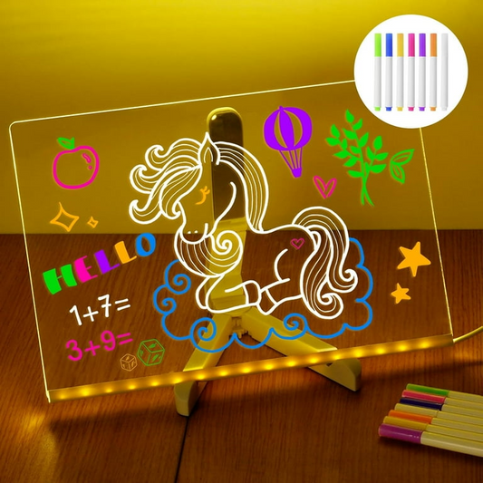 Erasable LED Drawing Board With 12 Pens